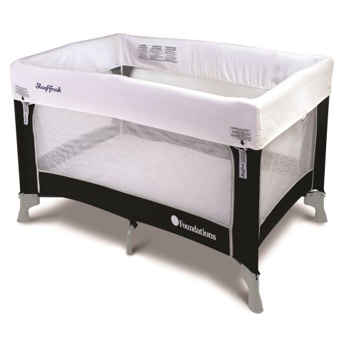 Foundations® SleepFresh Celebrity Portable Crib, Graphite